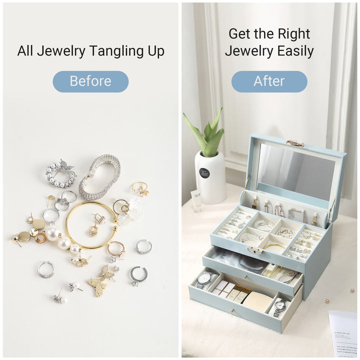 Large Jewellery Organizer with three Drawers