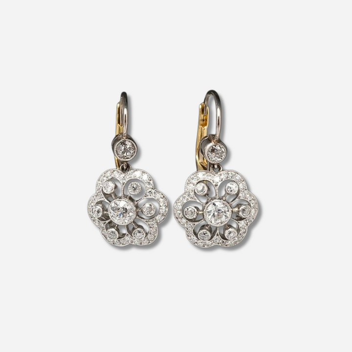 Vintage Crystal Blossom detailed Earrings
