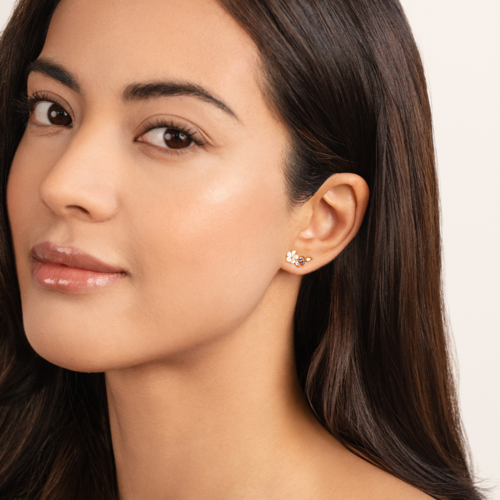 Crystal Flower Blossom Earrings