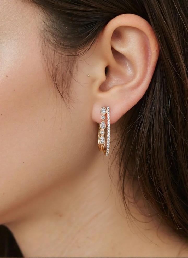 Charming Elegant Earrings with Zirconias