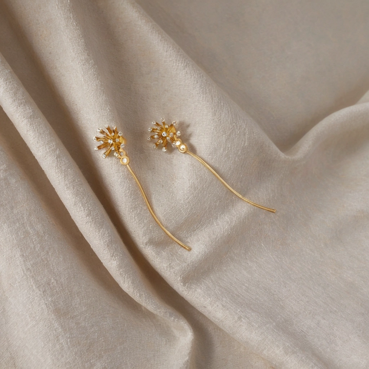 Wish Dandelion 18K Gold Earrings