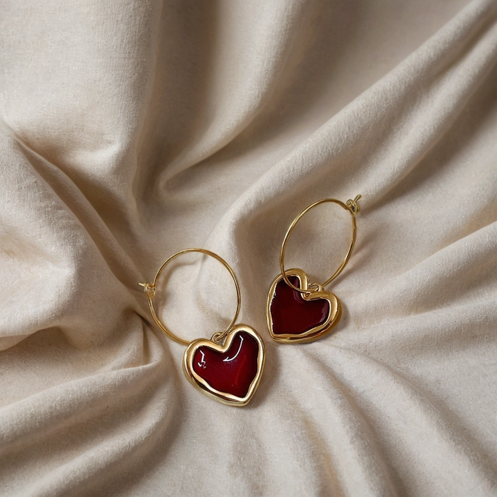 Little Red Hearts Earrings