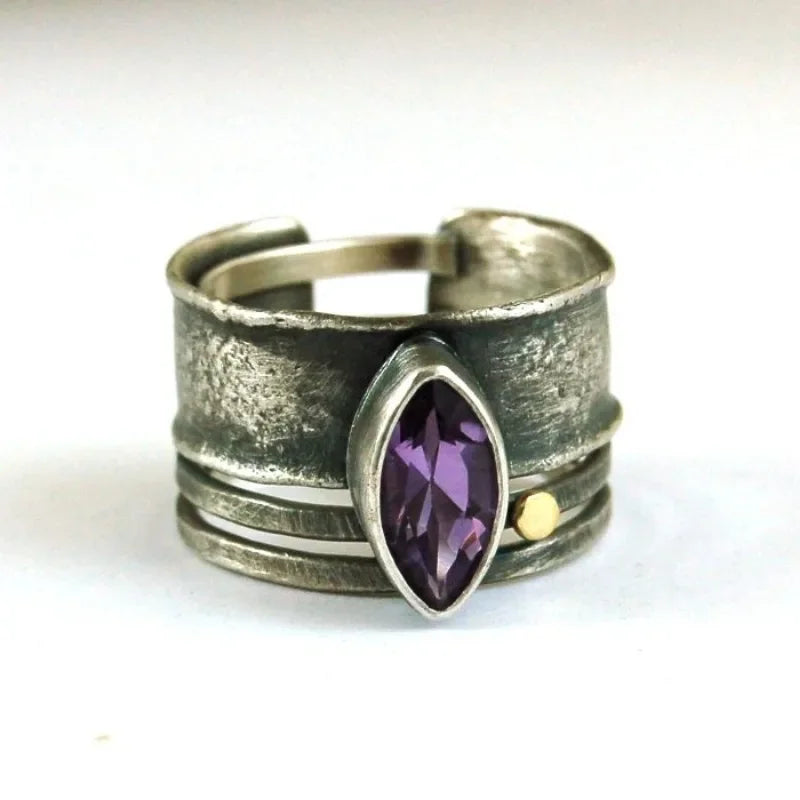 Natural Purple Stone Ring