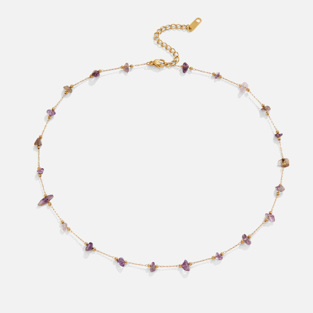 Purple Crystal Bead Necklace