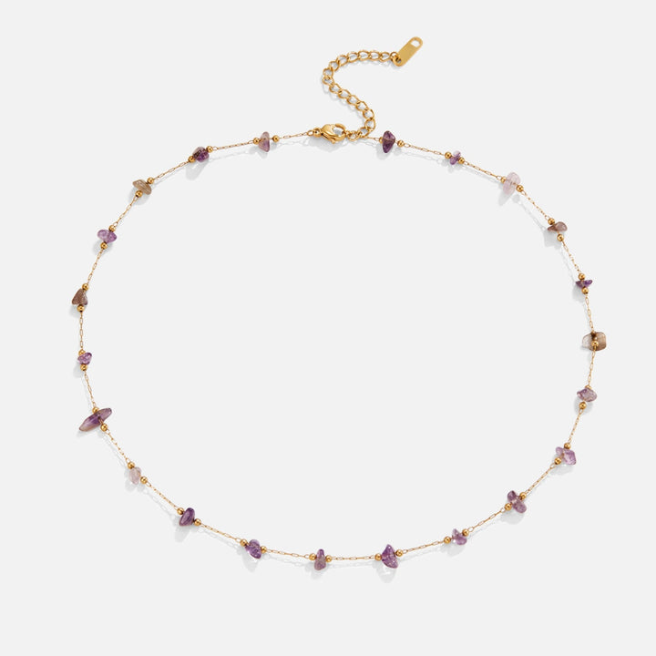 Purple Crystal Bead Necklace