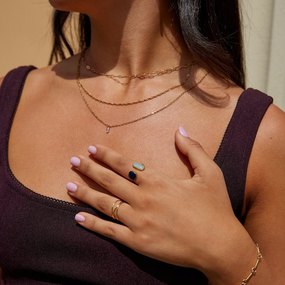 Double Stone Pure Wrap Ring