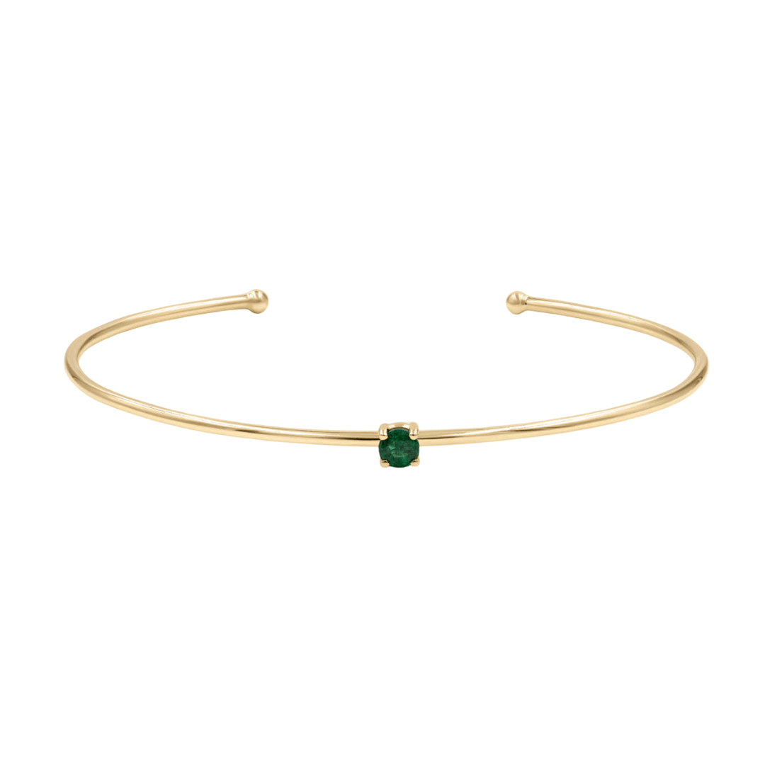 Gold Birth Bangle with Diamond detail