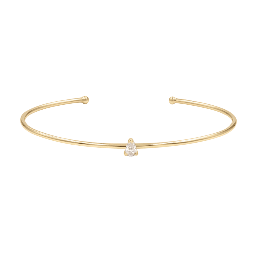 Gold Birth Bangle with Diamond detail