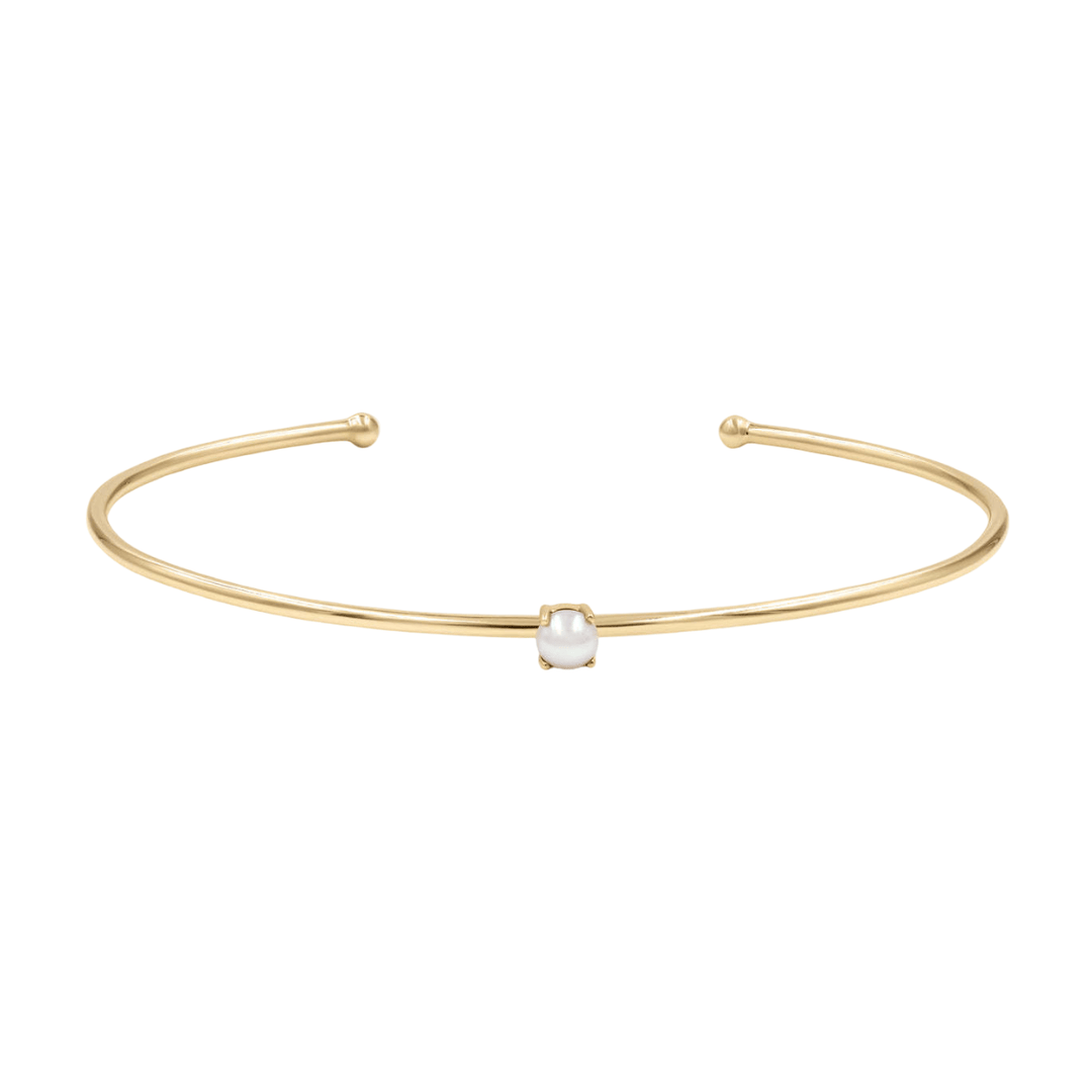 Gold Birth Bangle with Diamond detail