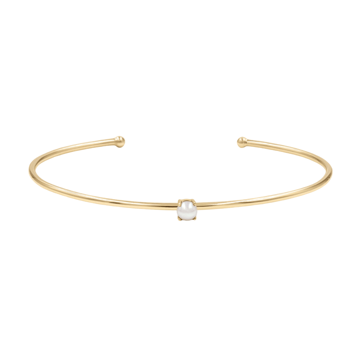 Gold Birth Bangle with Diamond detail