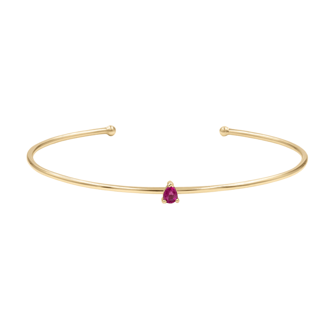 Gold Birth Bangle with Diamond detail