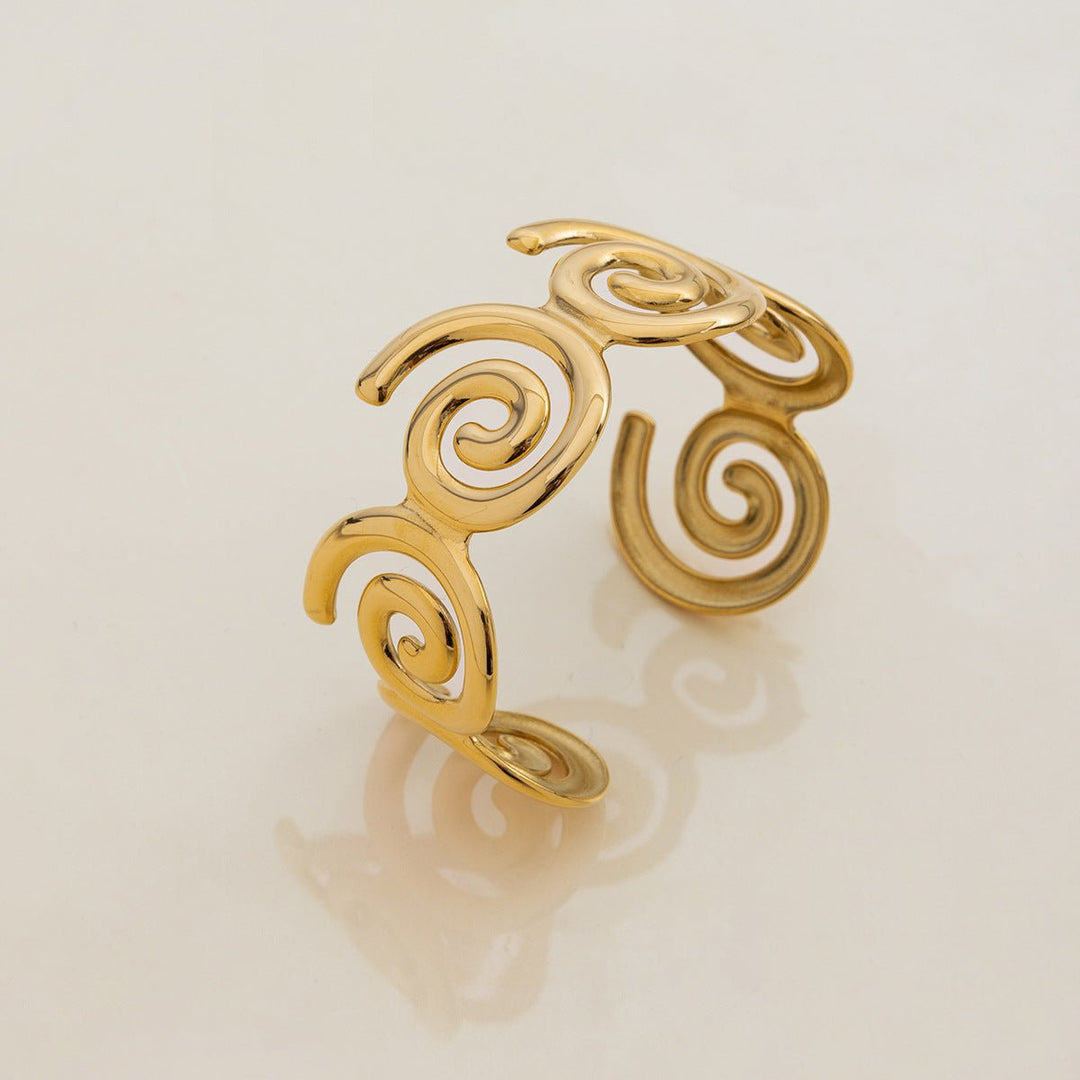 Miranda Gold Curl Bracelet