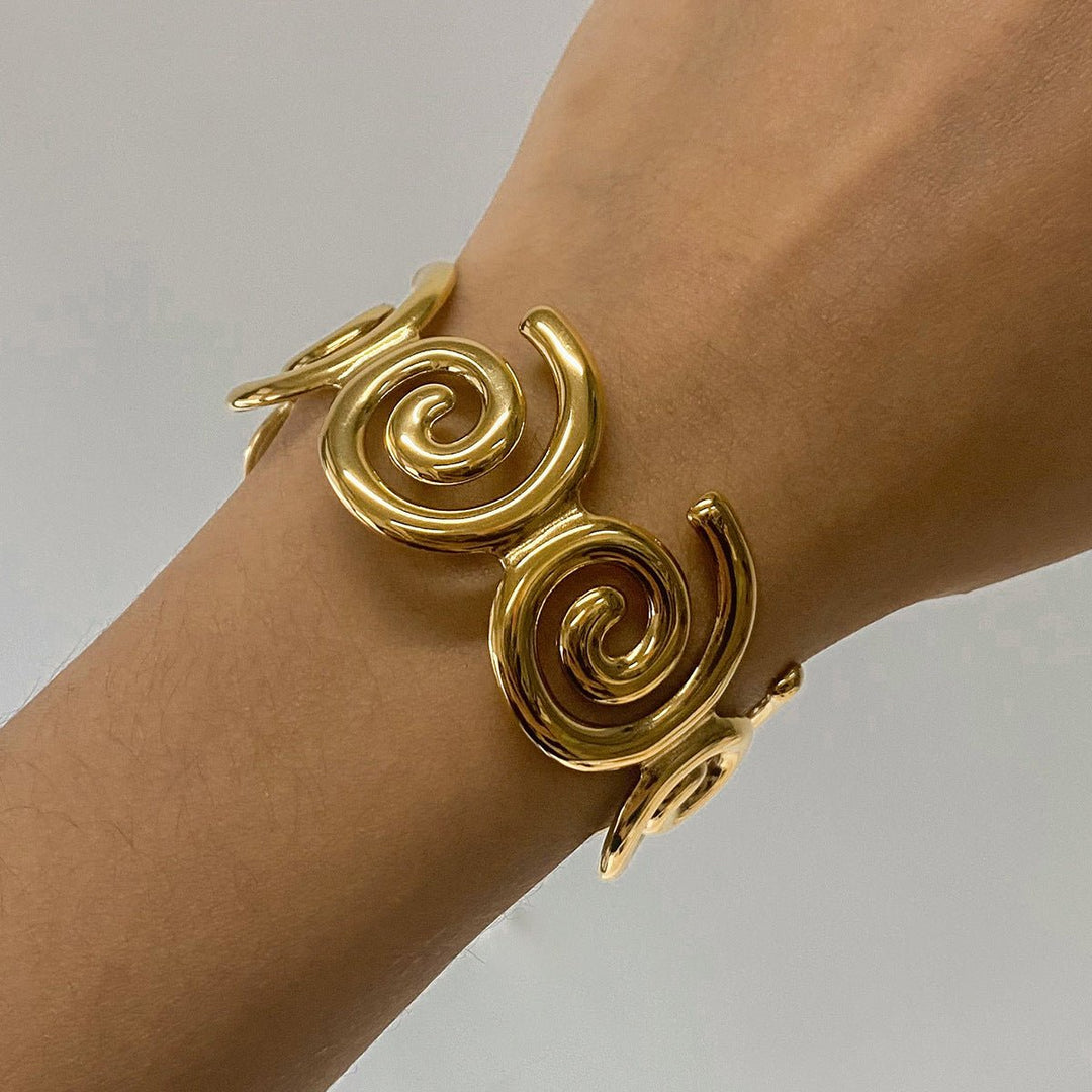 Miranda Gold Curl Bracelet