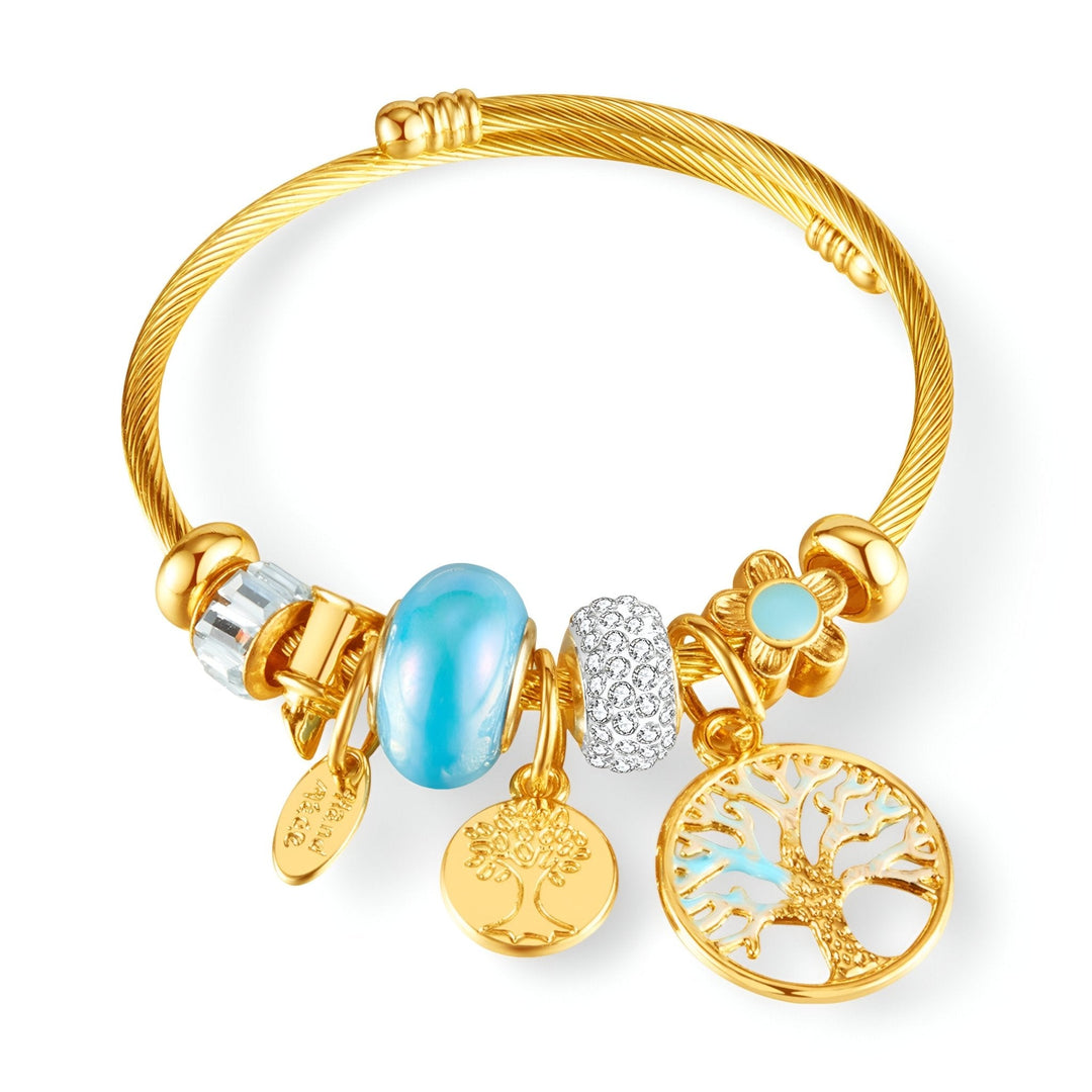 Tree of Life Bracelet with Blue Detail