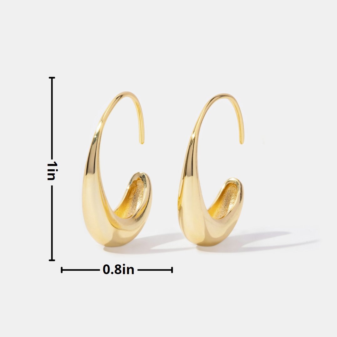 Unique Drop Hoop Earrings