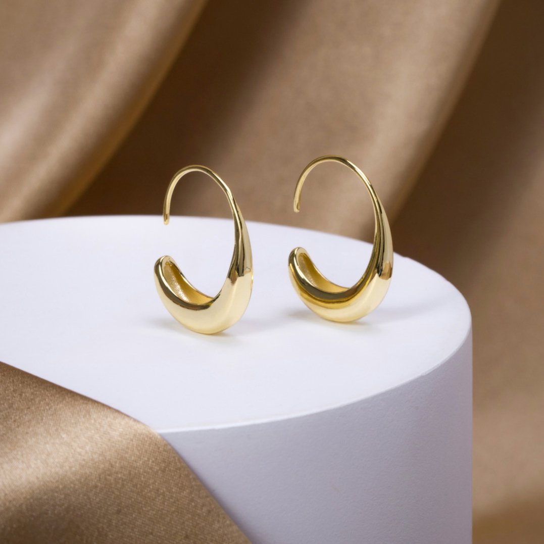 Unique Drop Hoop Earrings