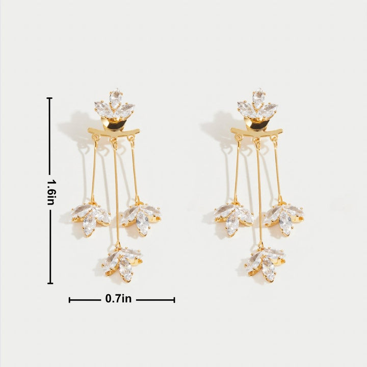 Elegant long leaf Earrings