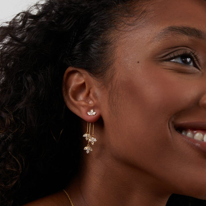 Elegant long leaf Earrings