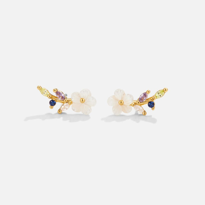 Crystal Flower Blossom Earrings