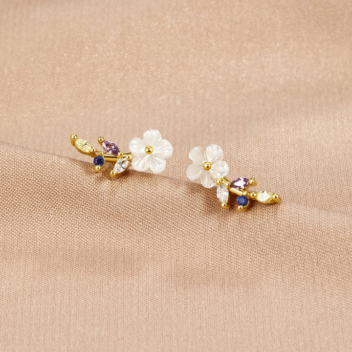 Crystal Flower Blossom Earrings