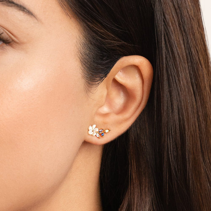 Crystal Flower Blossom Earrings