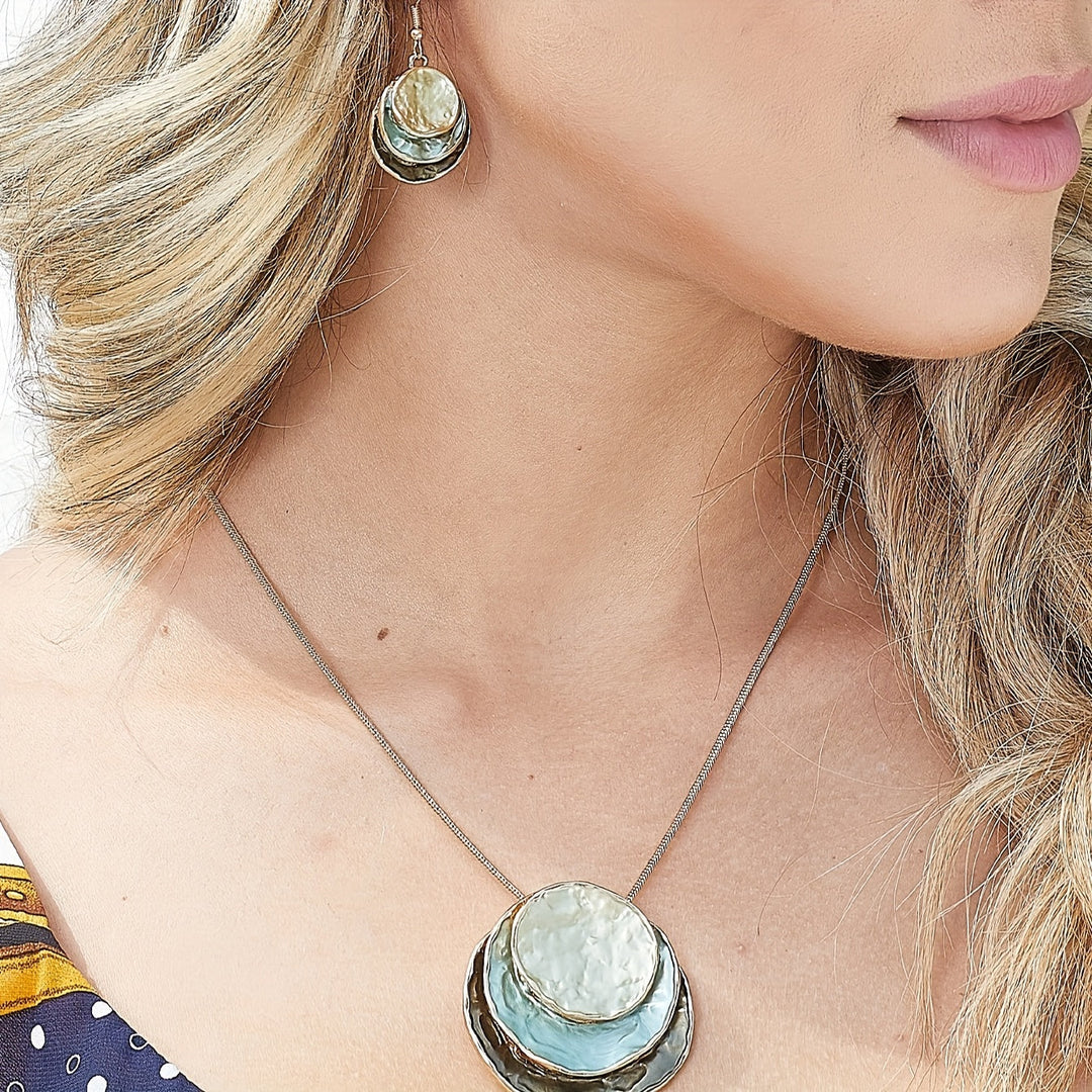 Handmade Golden Three Stone layer Set