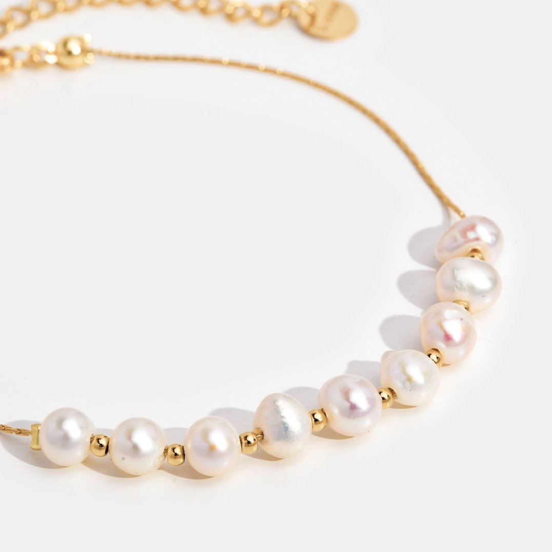 Freshwater Pearl with Gold touch Bracelet