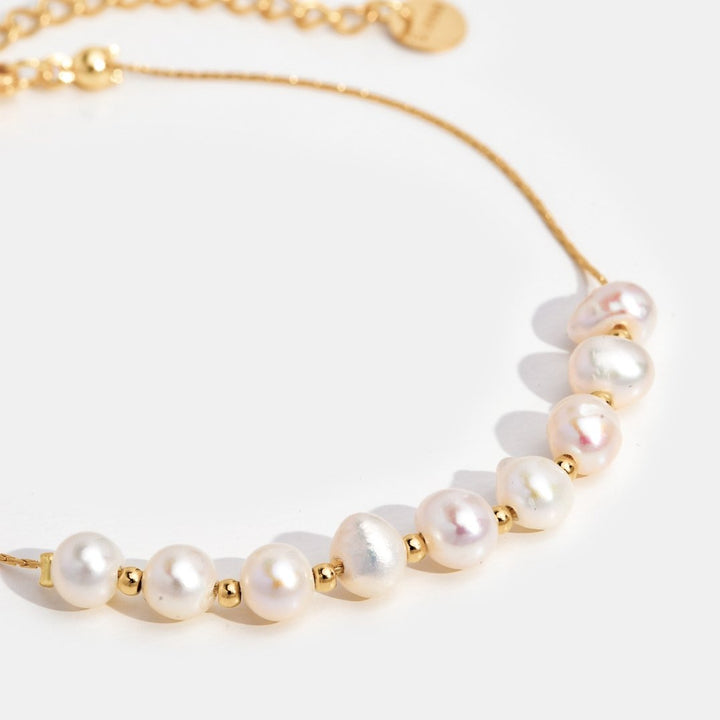 Freshwater Pearl with Gold touch Bracelet