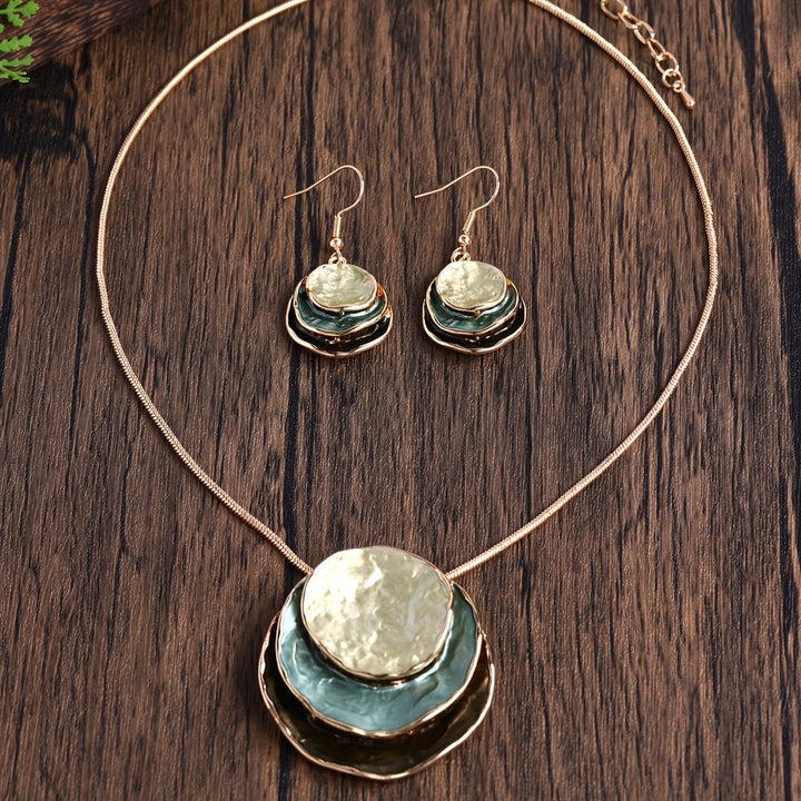 Handmade Golden Three Stone layer Set