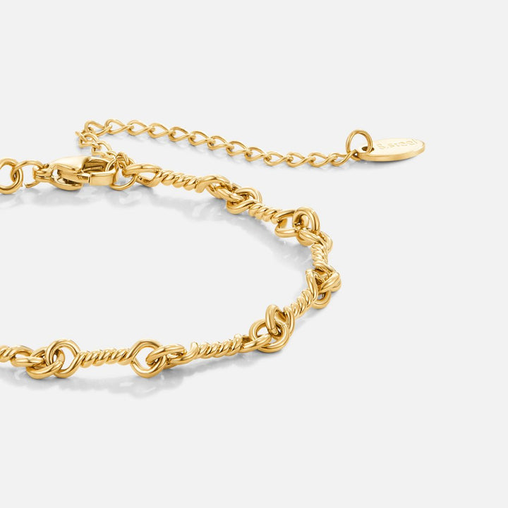 Gold Knot Chain Bracelet