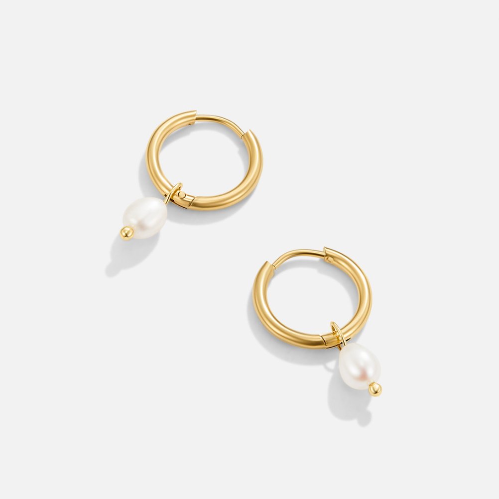 Pearl Hoop Earrings