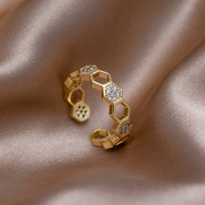 Special design Gold & Crystal Ring