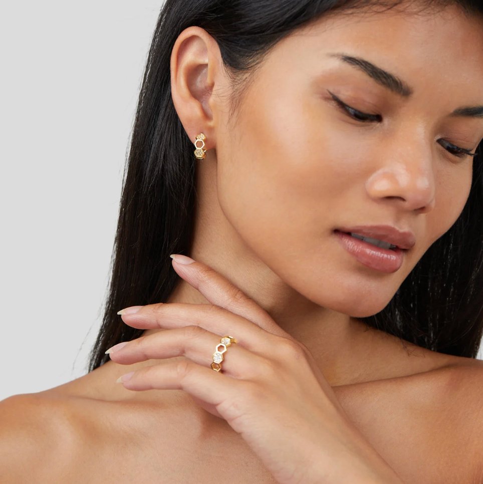 Special design Gold & Crystal Ring