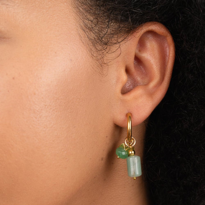 Green mixed Hoop Earrings