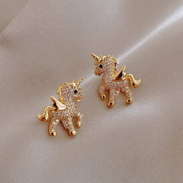 Little Crystal Horse Earrings