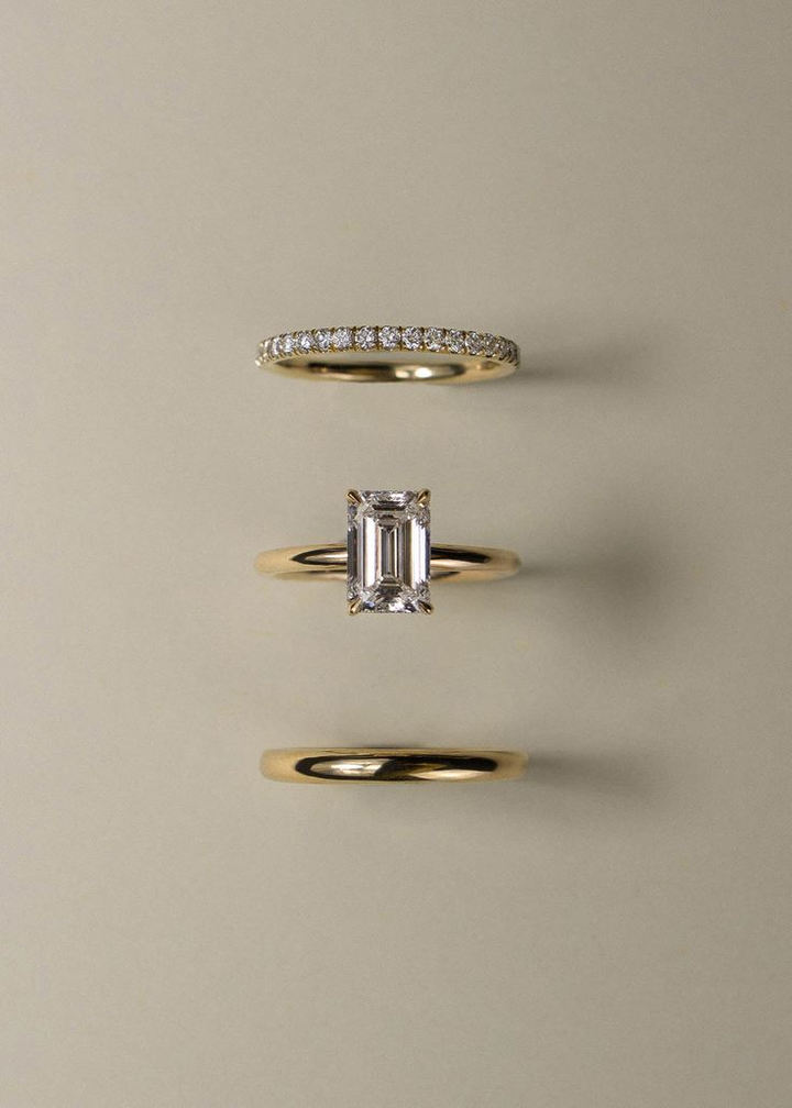 Elegant Simple Zirconia Ring Set