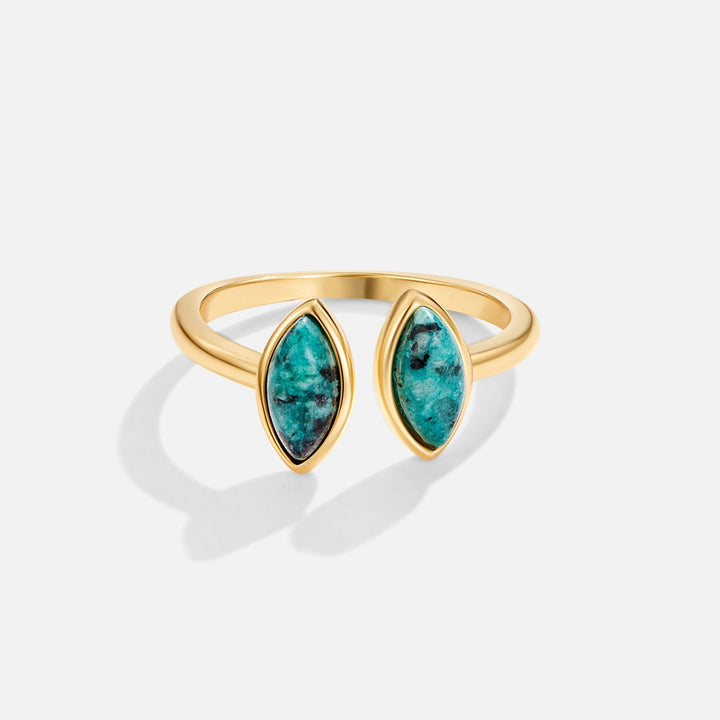 Luxe Double Green Wrap Ring