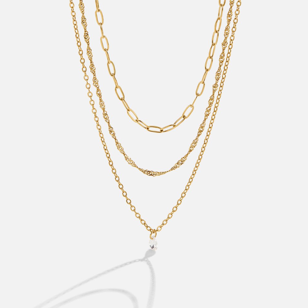 Jena Triple Chain Necklace
