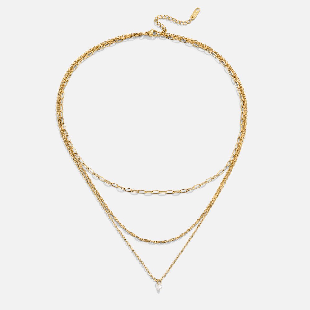 Jena Triple Chain Necklace