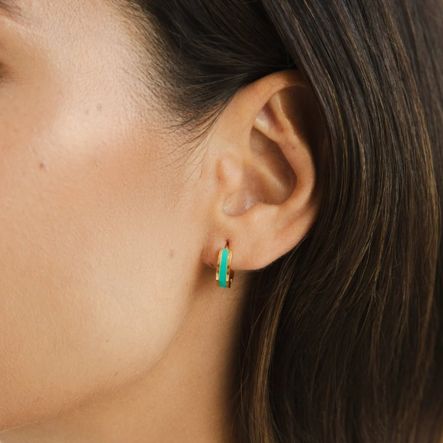 Turquoise Hoop Earrings