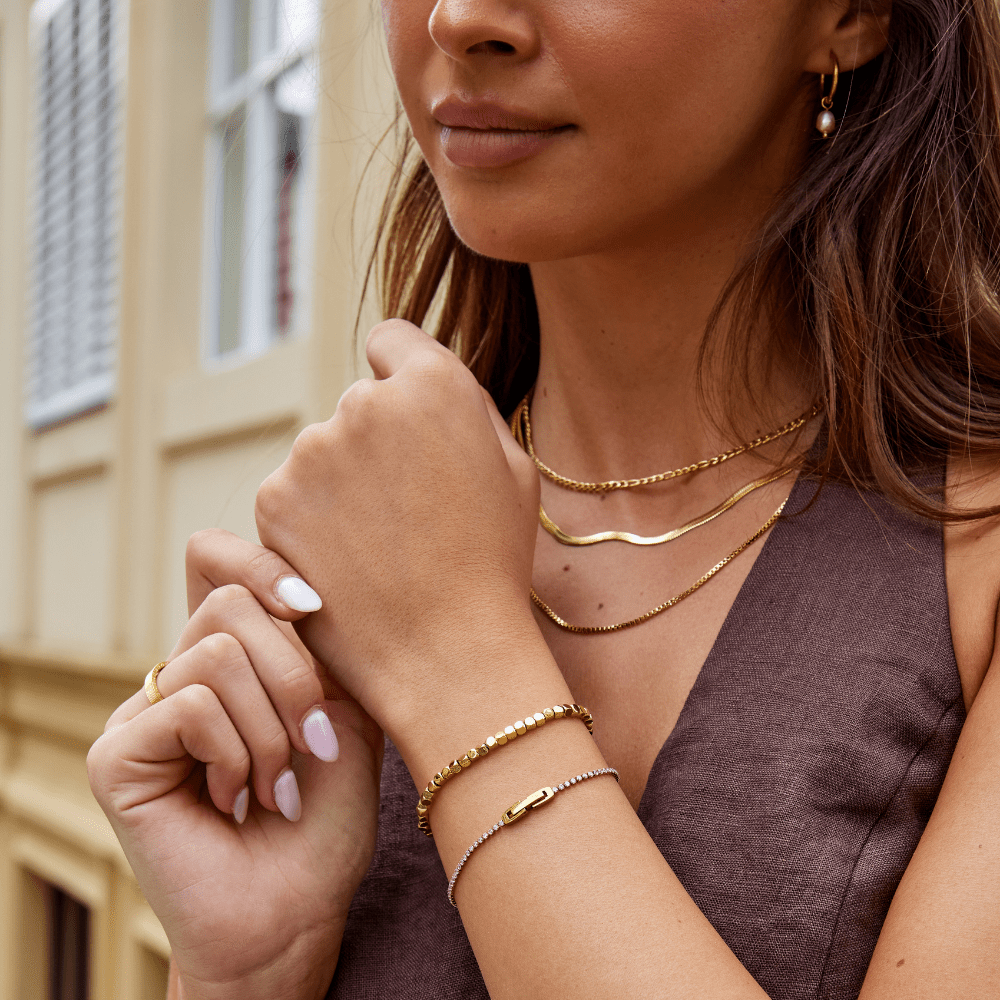 Gold Cube Bracelet