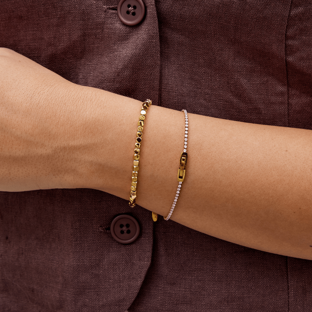 Gold Cube Bracelet