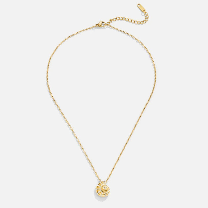 Crystal Seashell Pendant Necklace