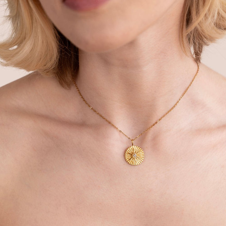 Unique Starburst Coin Necklace