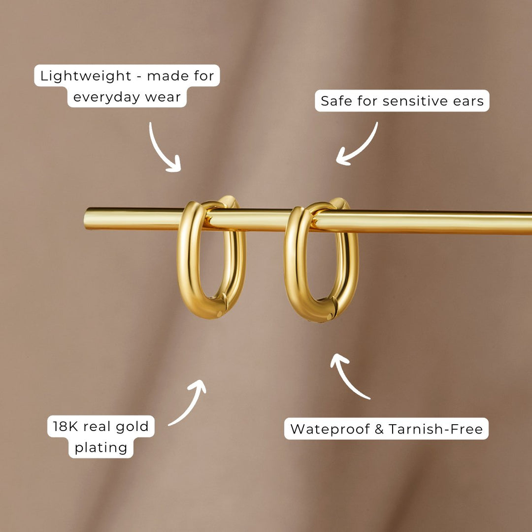 Gold Classy Hoop Earrings