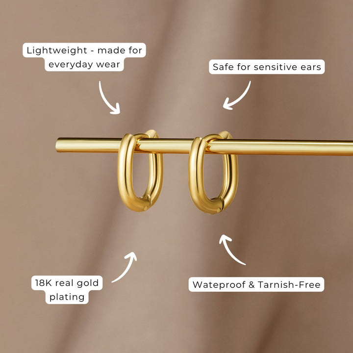 Gold Classy Hoop Earrings