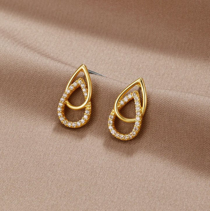 Double Pearl drop Earrings