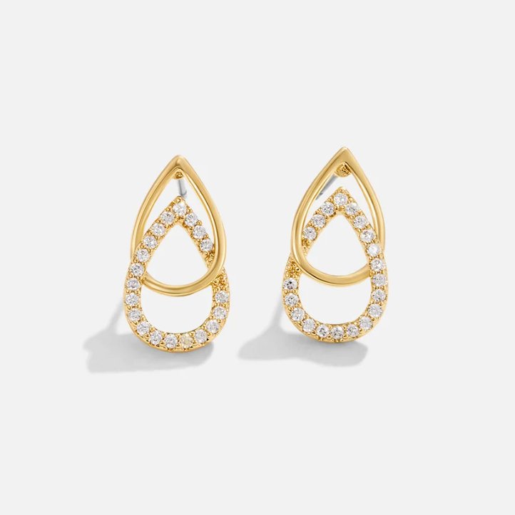 Double Pearl drop Earrings