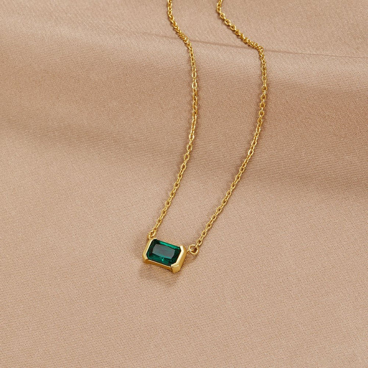 Green Emerald Crystal Necklace