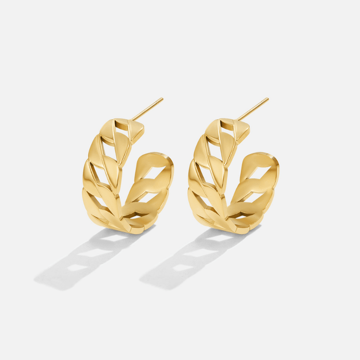 Gold Chain Hoop Earrings